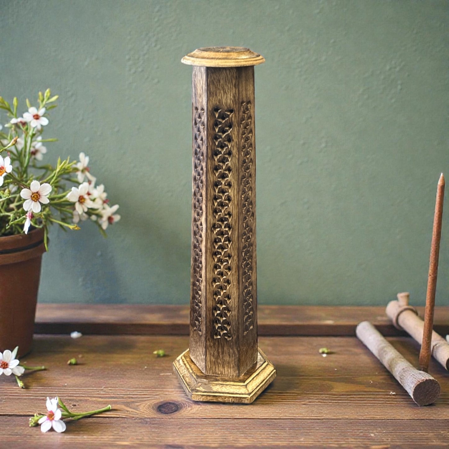 11" INCENSE HOLDER TOWER
H177
