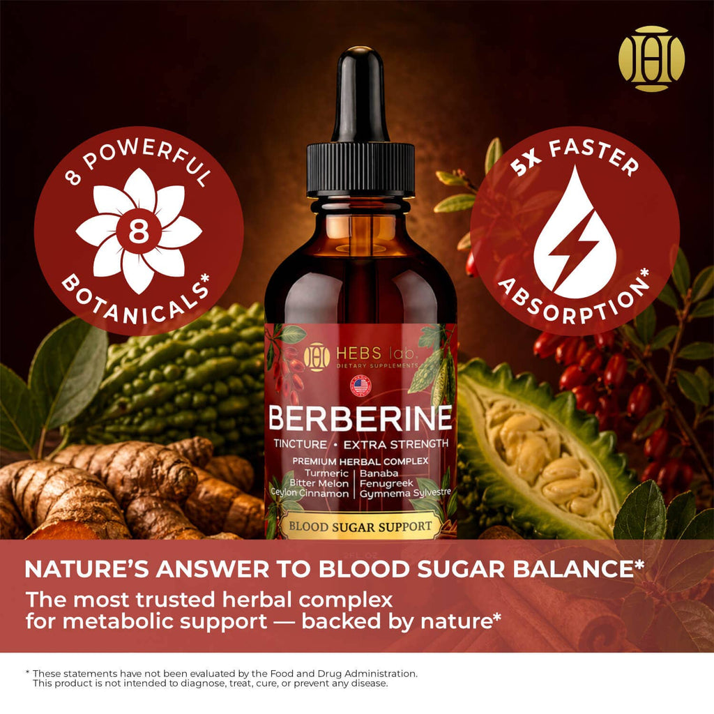Blood Sugar Support Herbal Complex 1500mg — BERBERINE + ALA