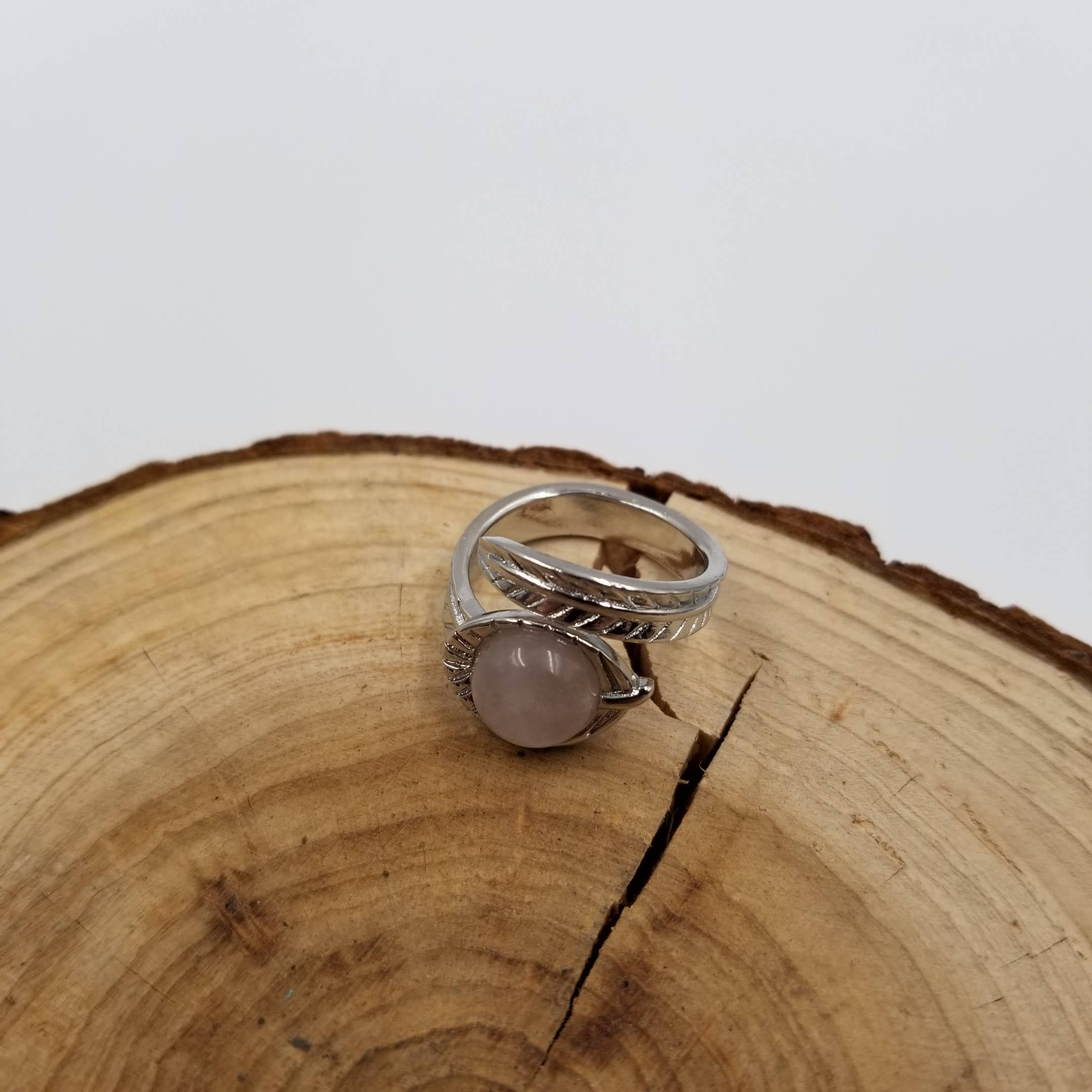 Vintage Silver Natural Stone Open Ring