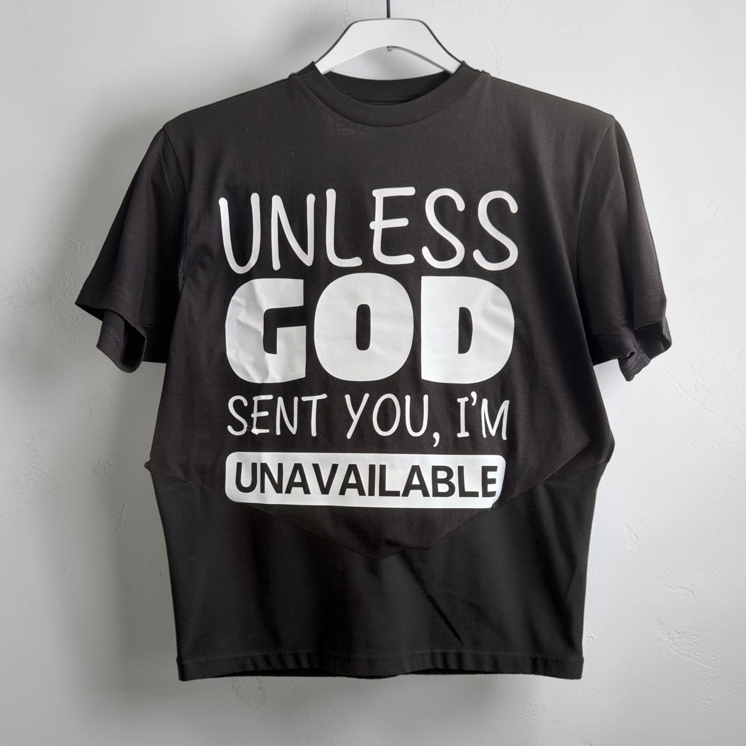 Unless God Sent You Graphic Women Tee (Black)