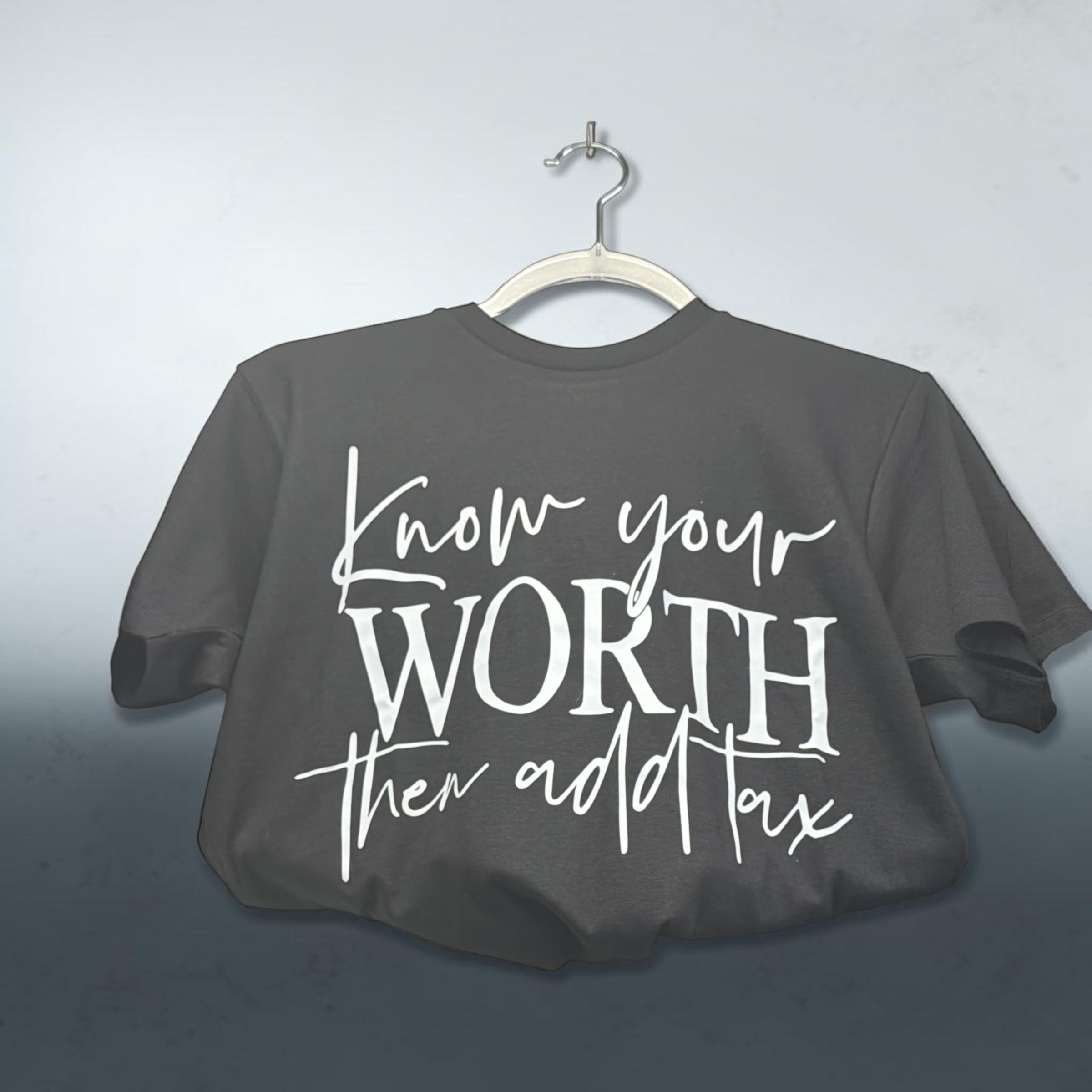Know Your Worth Graphic Women Tee (Black)