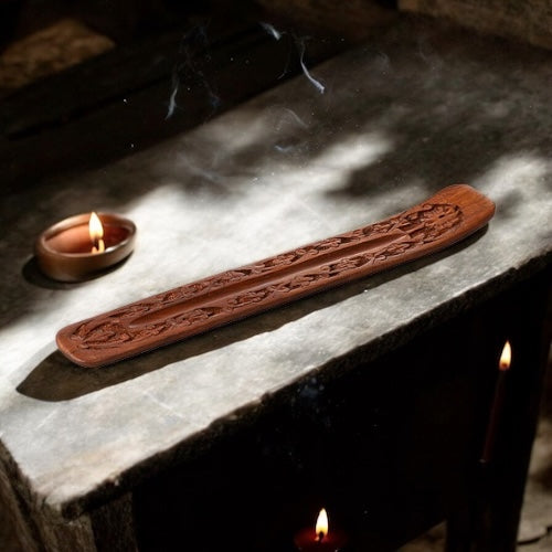 INCENSE HOLDER DEEP CARVED H-46