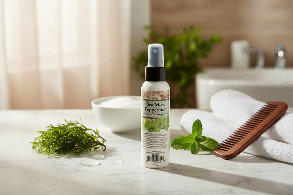 Sea Moss & Peppermint Leave-In Hair Mist for Full Scalp Stimulation