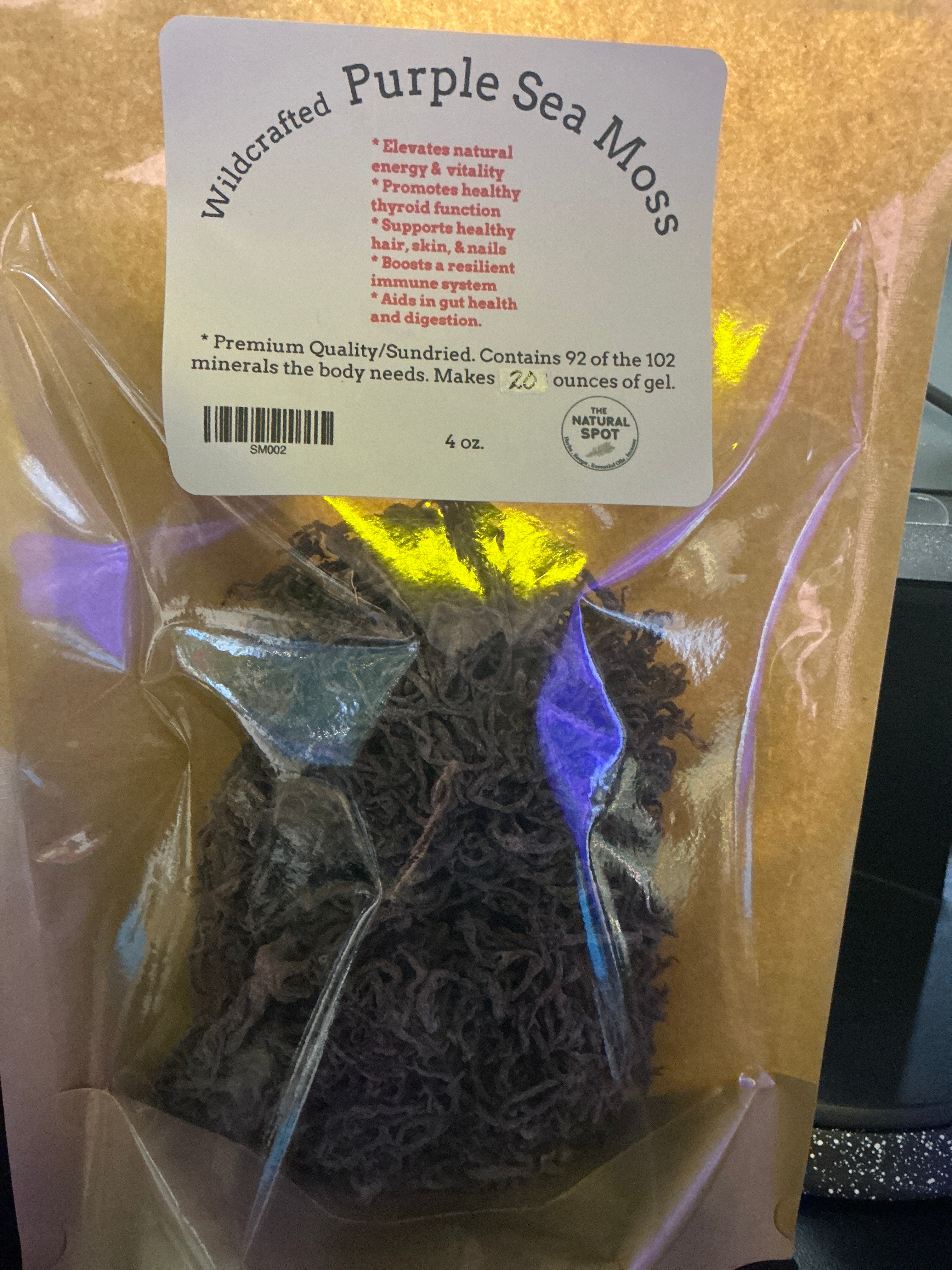 Wildcrafted Purple Sea Moss from Caribbean - 4oz