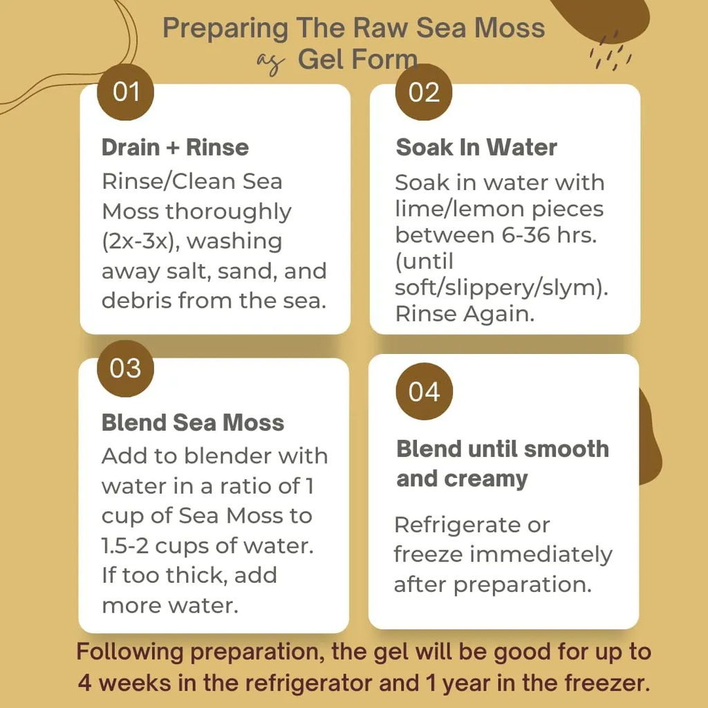 Gold Sea Moss (Dry) -  Wildcrafted From Caribbean 4oz