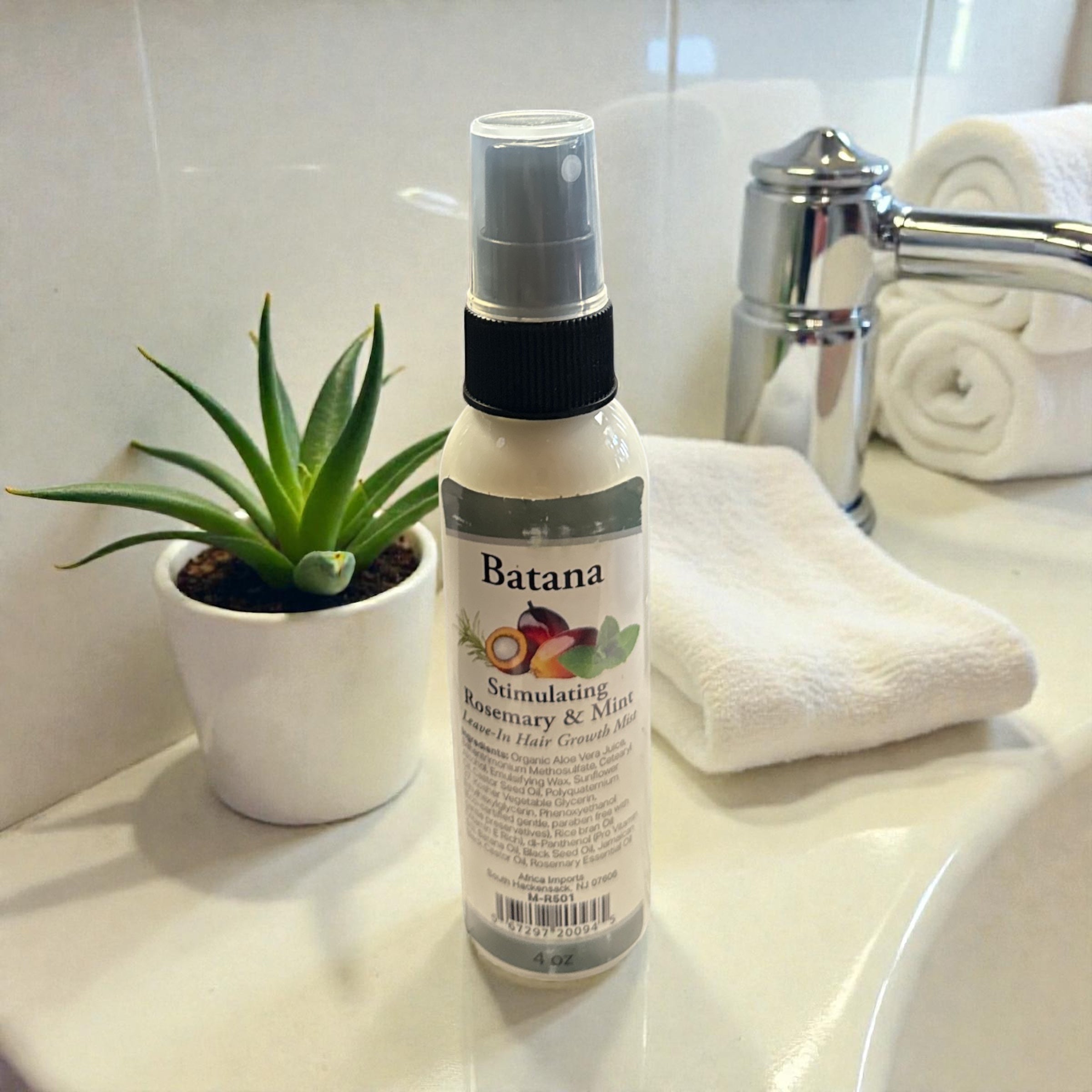 Batana Stimulating Rosemary & Mint Leave-In Hair Growth Mist - 4 oz.