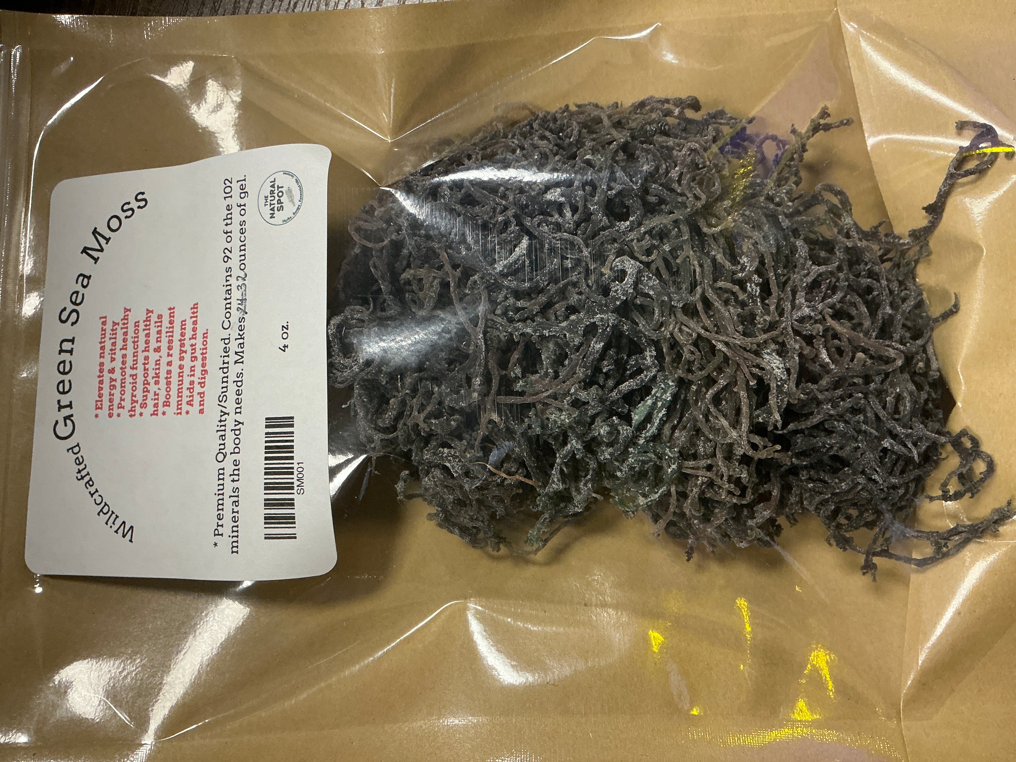 Green “Irish” Sea Moss - 4oz -Makes 20oz of Gel - Organic - St Lucia