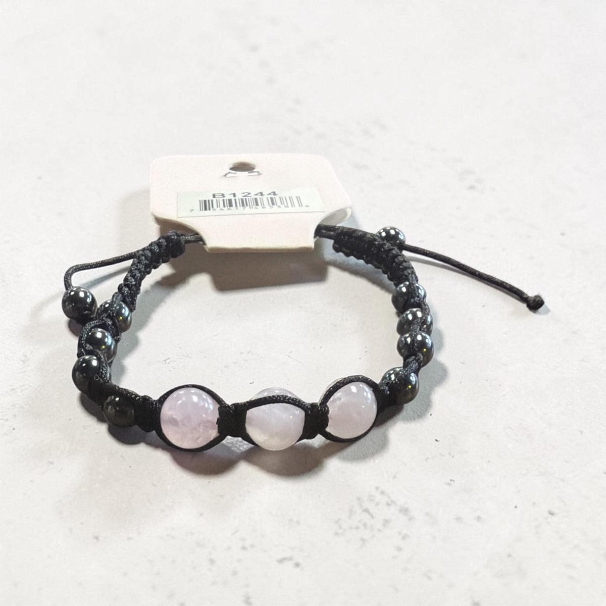 Adjustable Hematite Crystal & Gemstone Beaded Bracelets