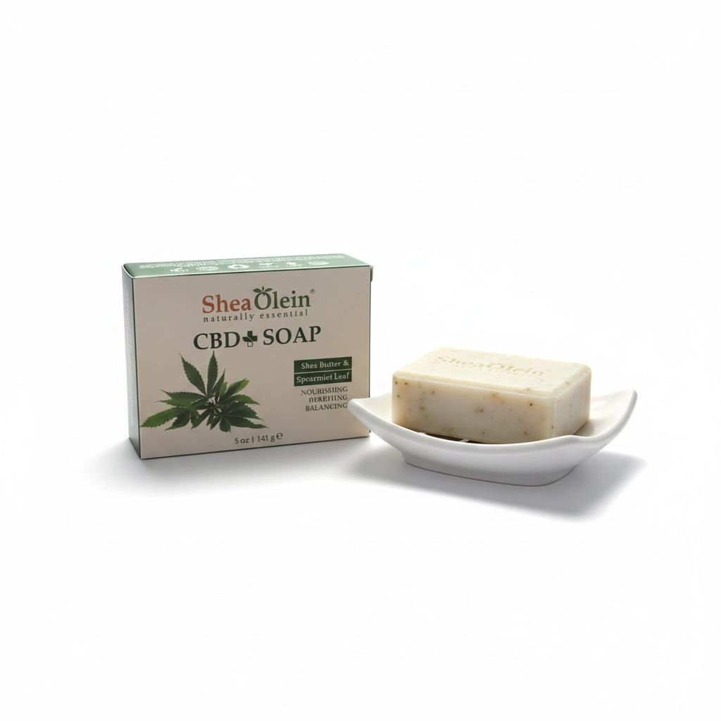 CBD Soap with Shea Butter and Spearmint Leaf