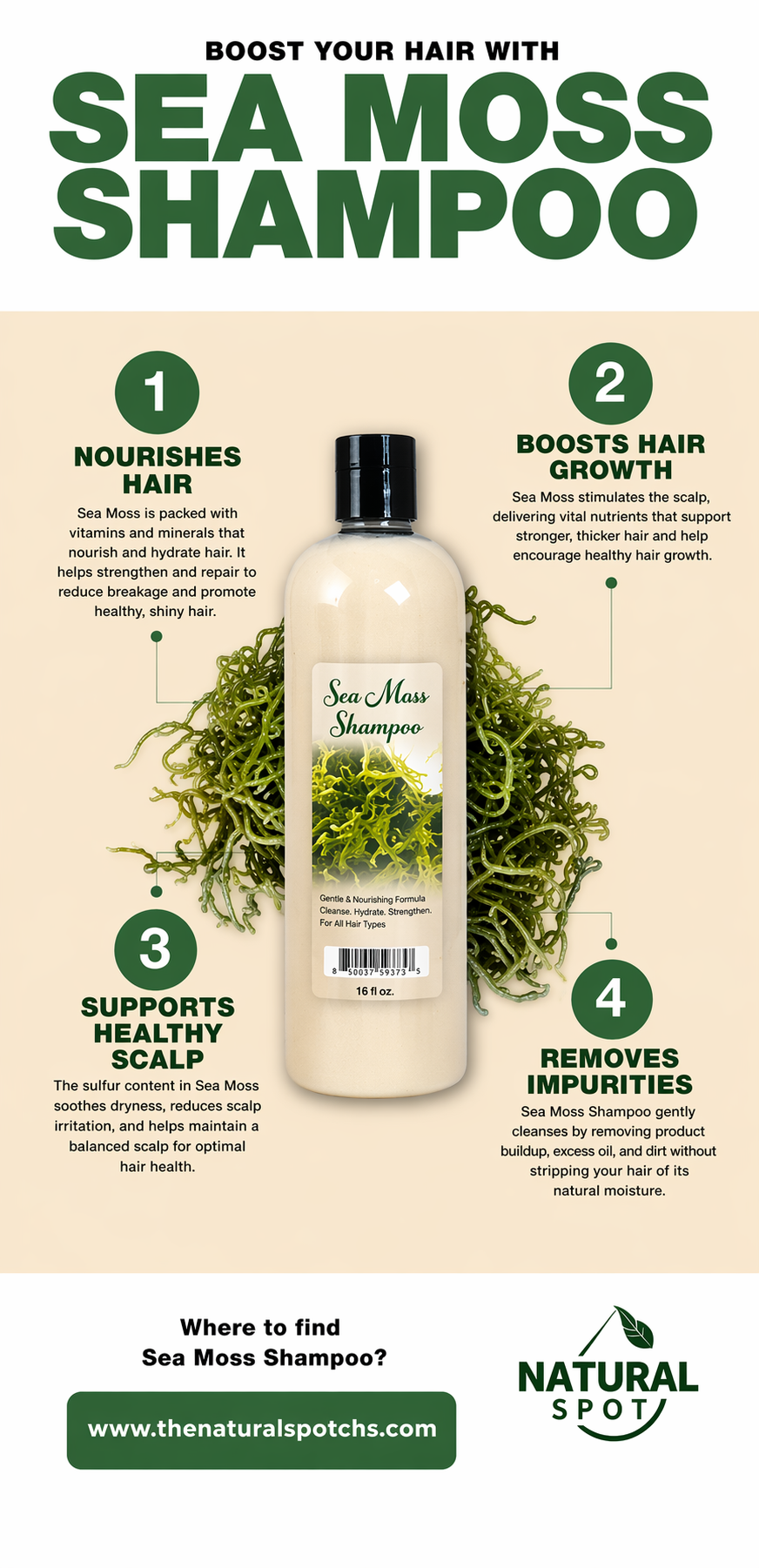 Sea Moss Shampoo - 16 oz.