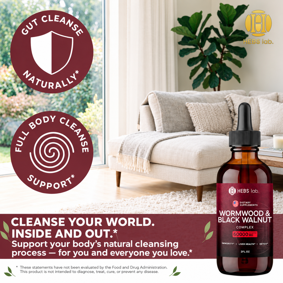 Organic Wormwood & Black Walnut – Parasite Detox Tincture
