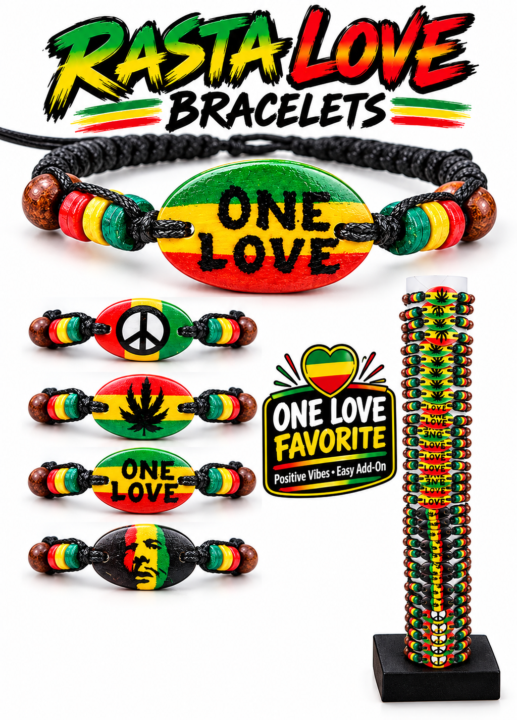 Rasta Love Bracelets .