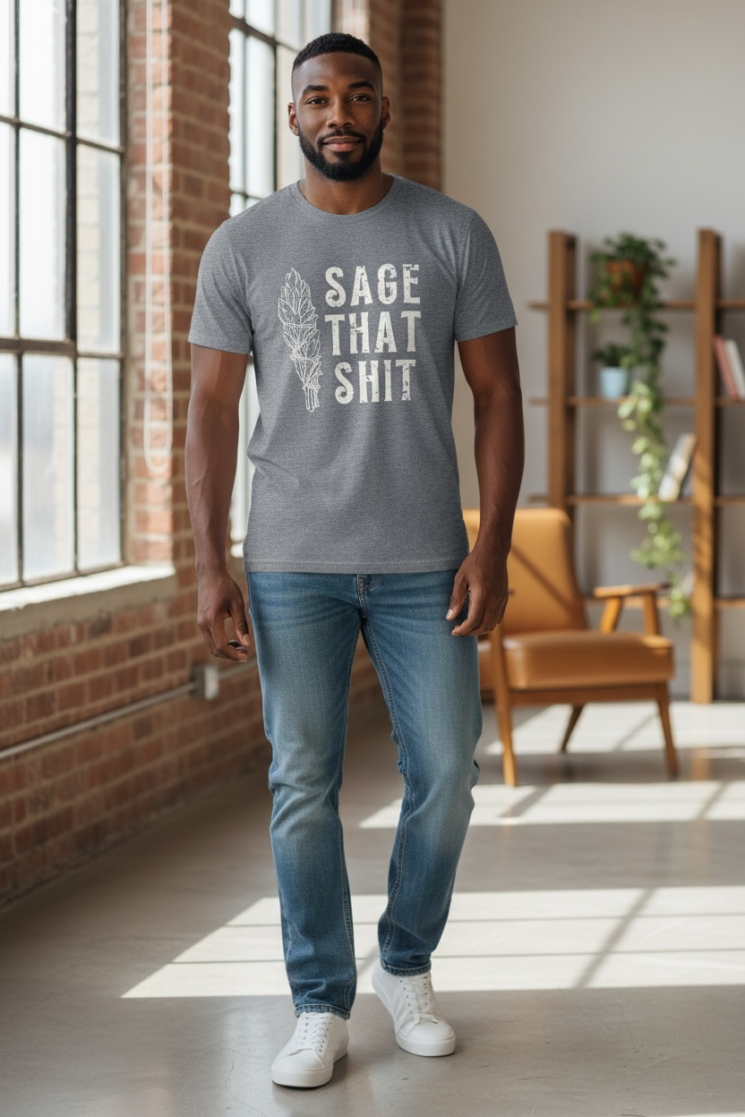 Sage That Sh*T Graphic Tee (Dark Heather Gray)