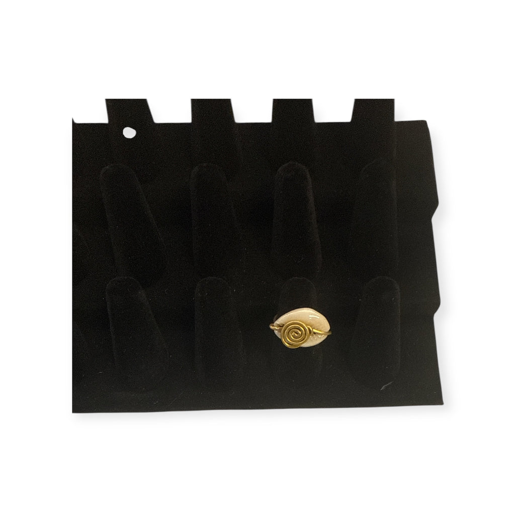 Brass & Cowrie Shell Rings