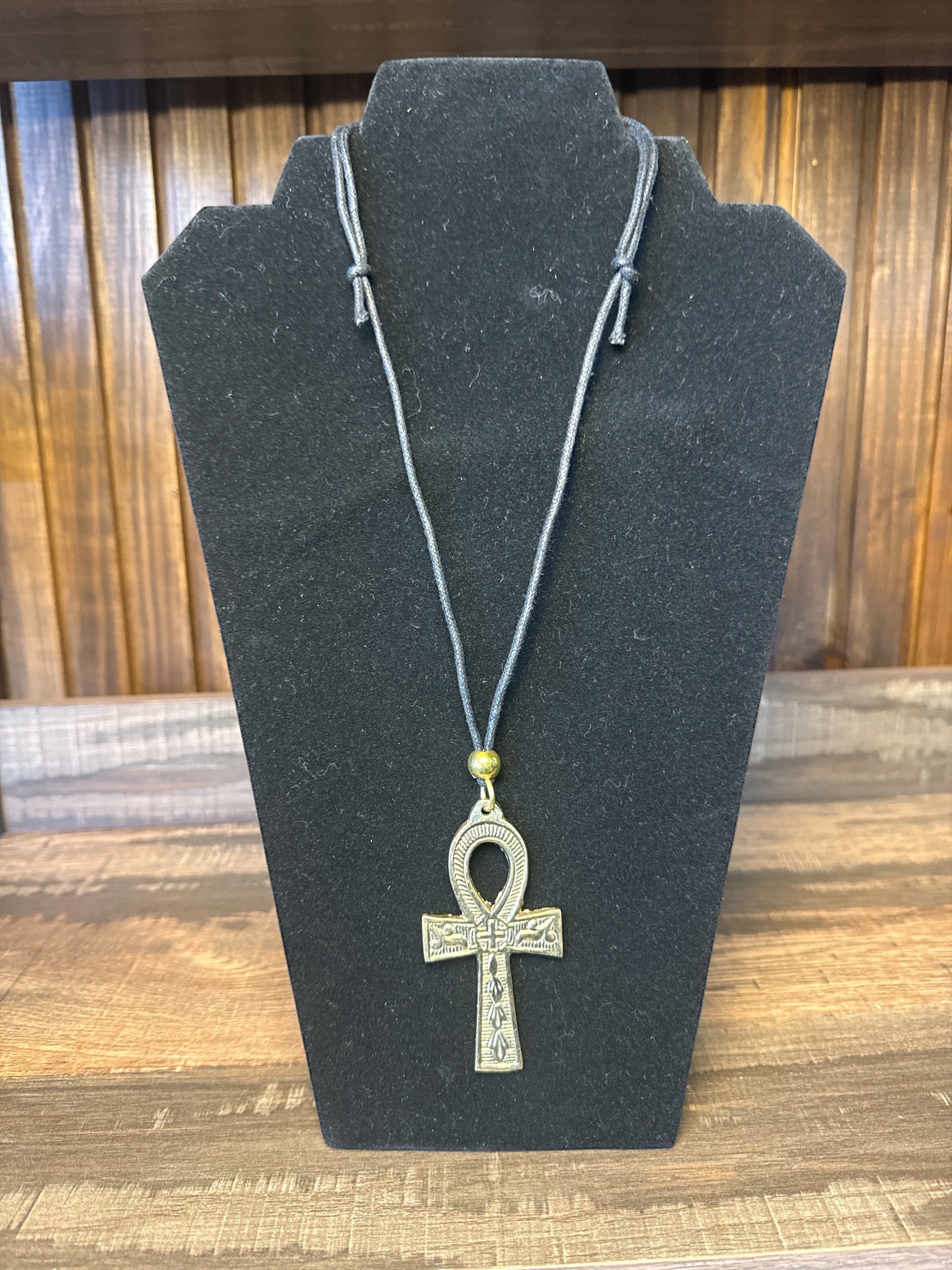 Gold Ankh Necklace: Large (3")