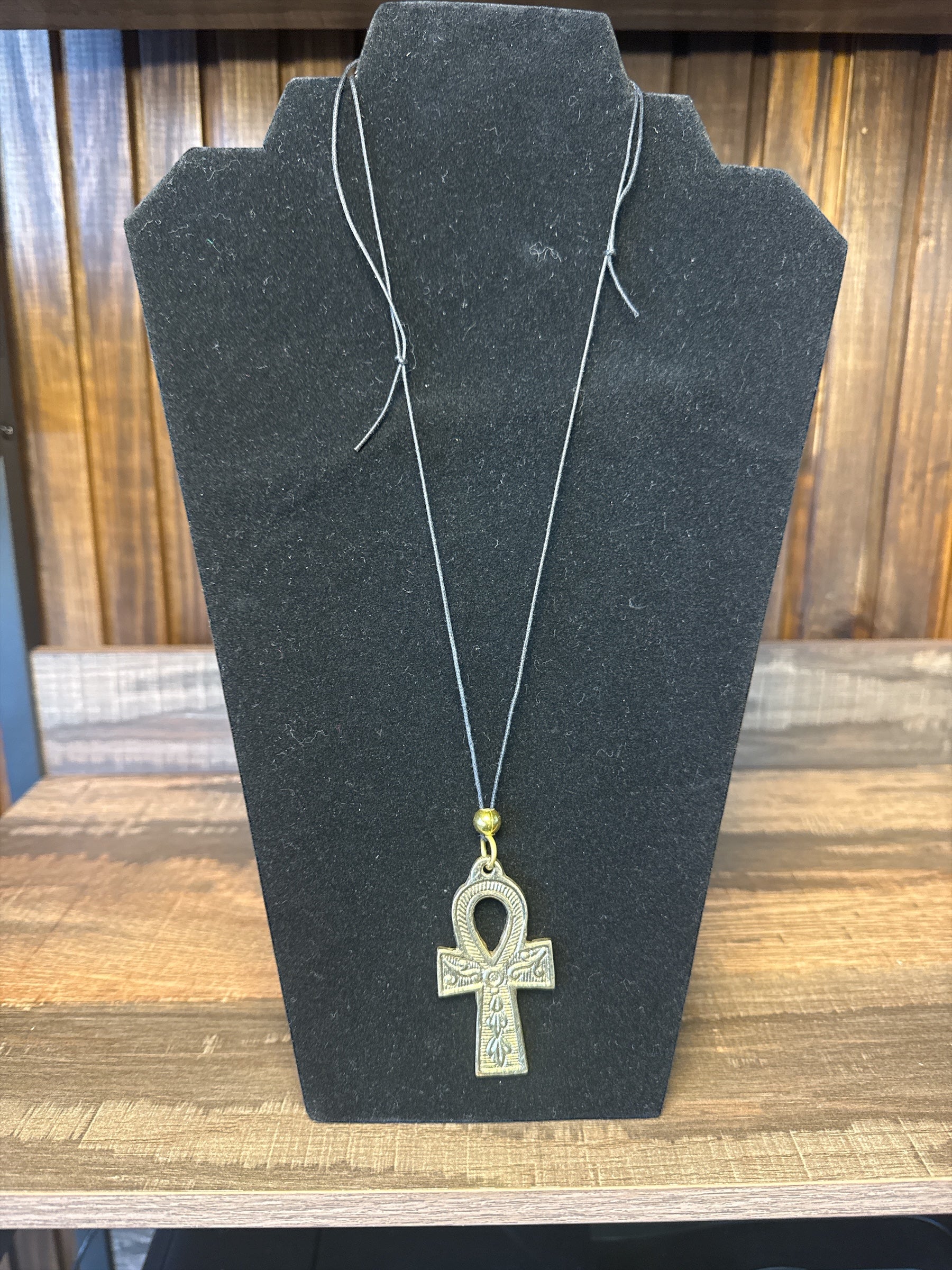 Gold Ankh Necklace: Medium (2")