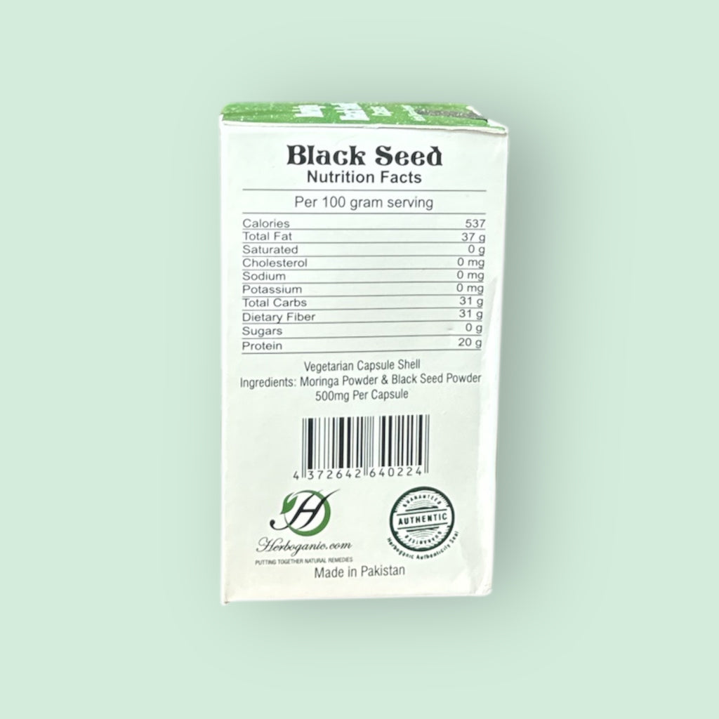 Moringa Black Seed Capsules – 60 Veggie Capsules