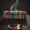 Organic ‘7 Chakras' Floral White Sage Smudge Stick (4 in.)