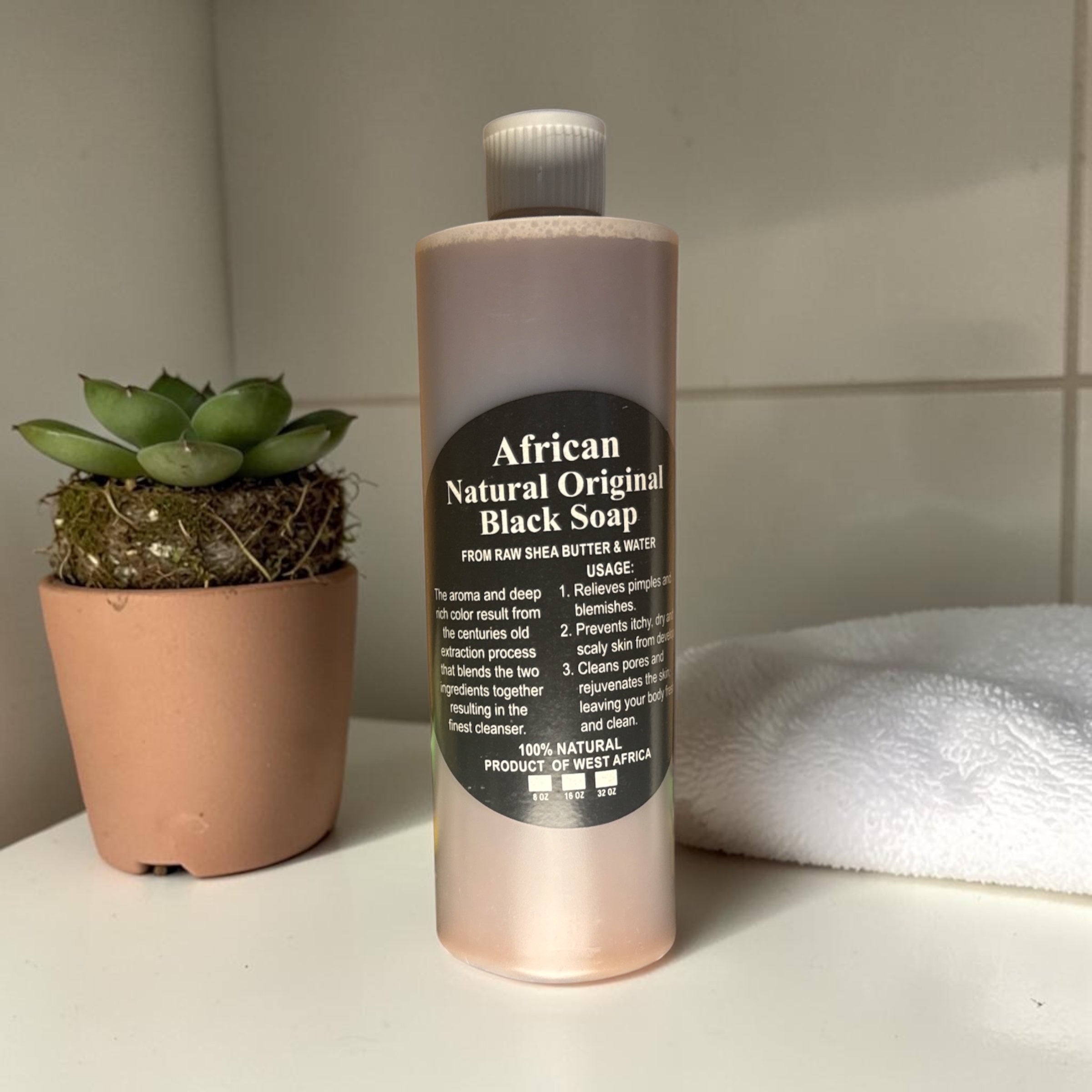 African Black Soap Raw Liquid - 16 oz