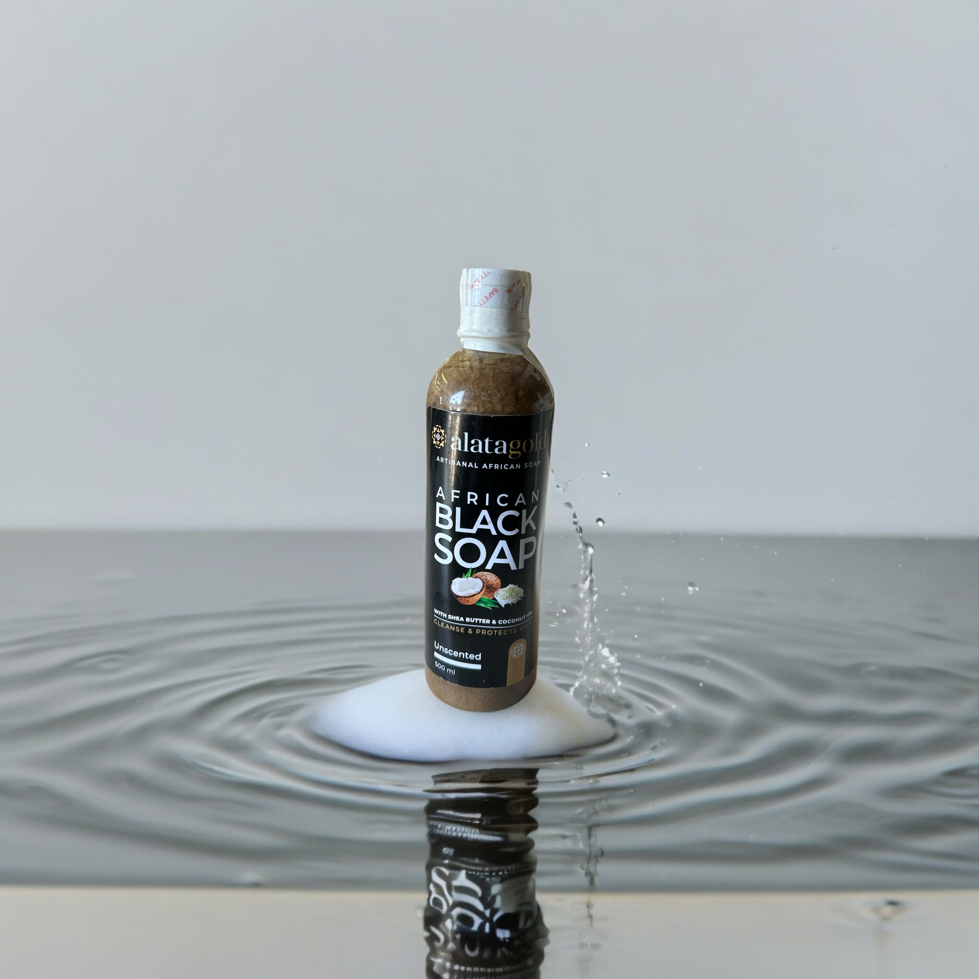 AlataGold African Black Soap - Unscented 16.9 oz