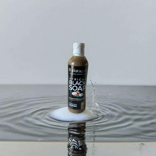 AlataGold African Black Soap - Unscented 16.9 oz