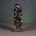 Thinker Statue On Stool - Brown 10-12"