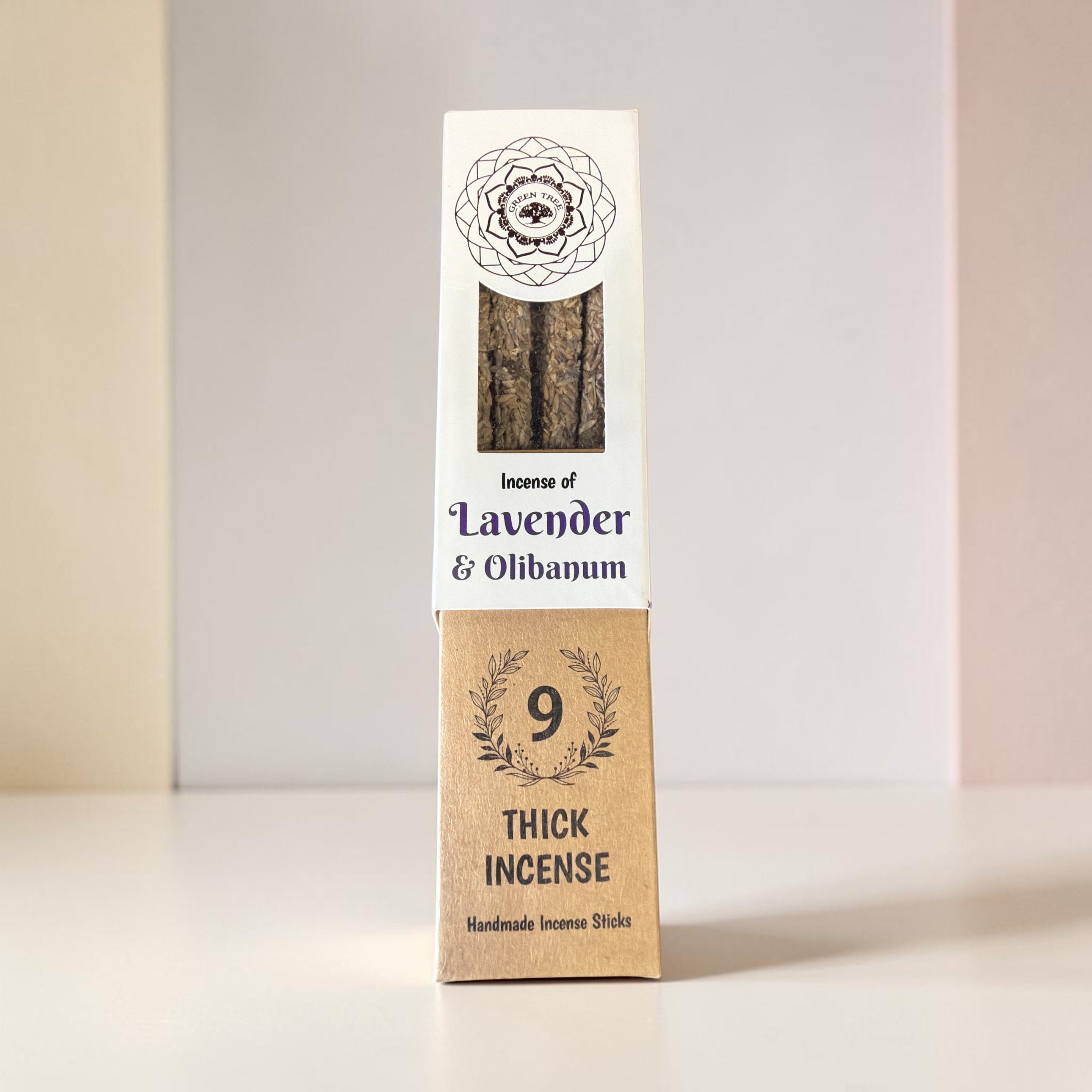 Green Tree Botanical Incense - Lavender (9 Thick Sticks)