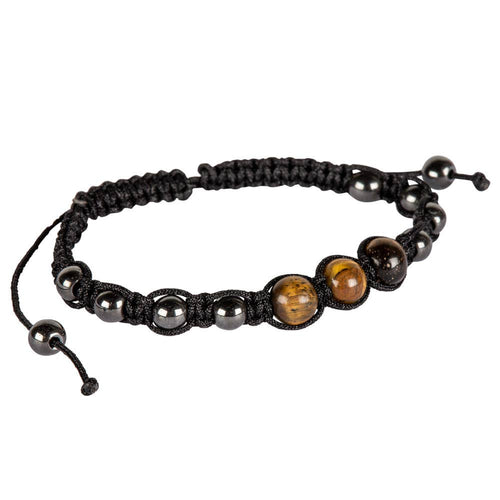 Adjustable Hematite Crystal & Gemstone Beaded Bracelets
