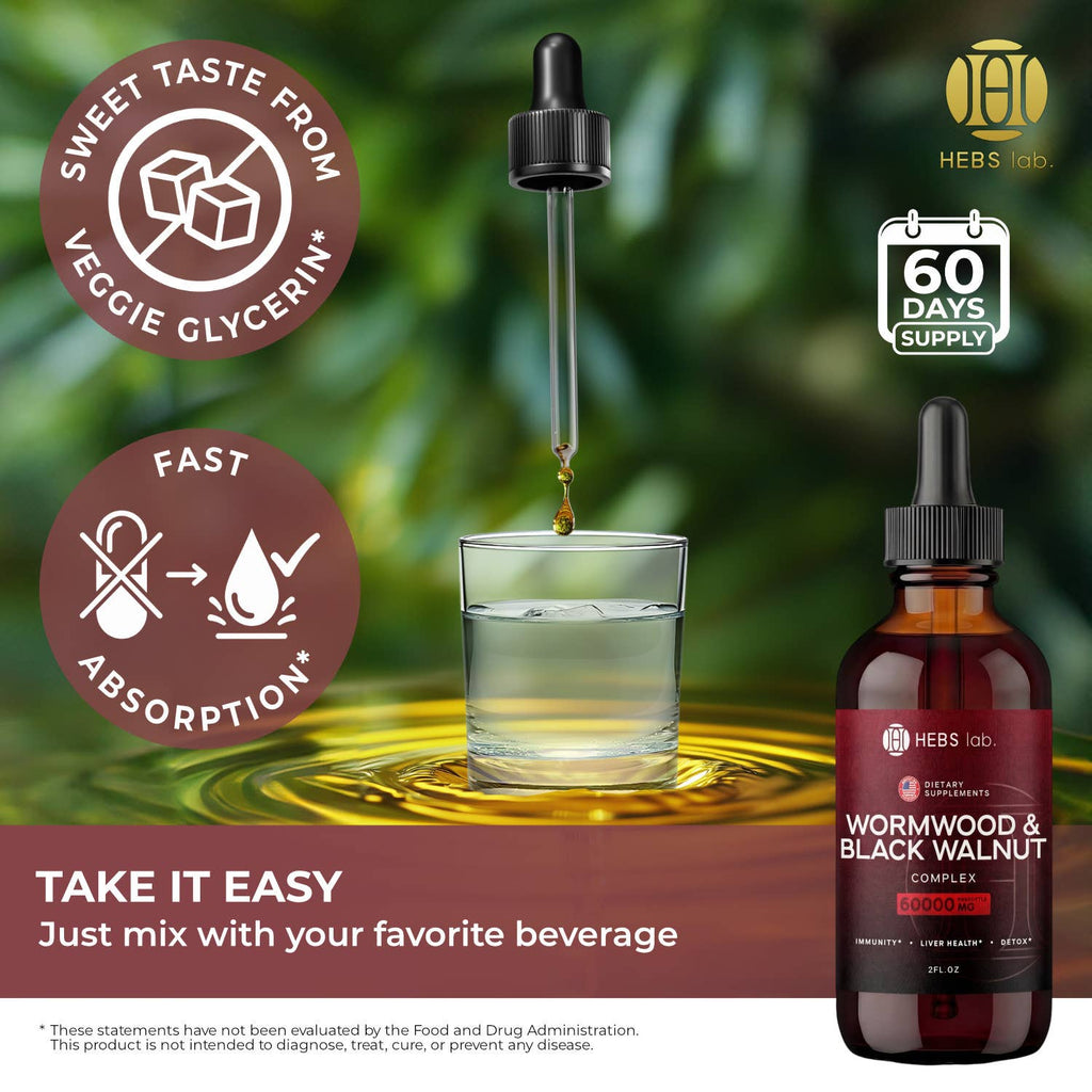 Organic Wormwood & Black Walnut – Parasite Detox Tincture