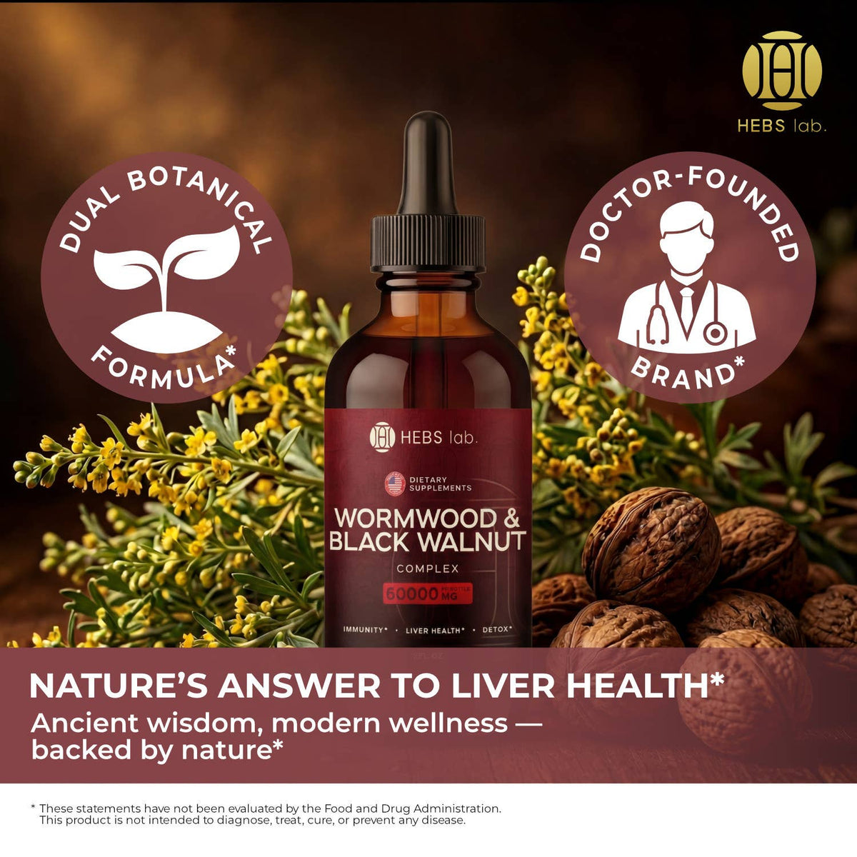 Organic Wormwood & Black Walnut – Parasite Detox Tincture
