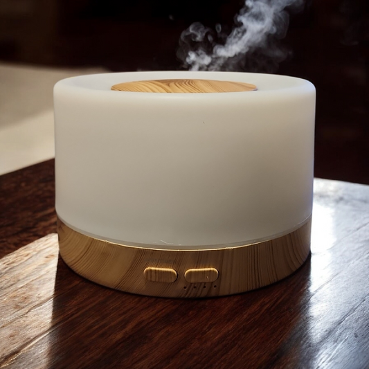 700ml Ultrasonic Home Diffuser, Natural Wood and White