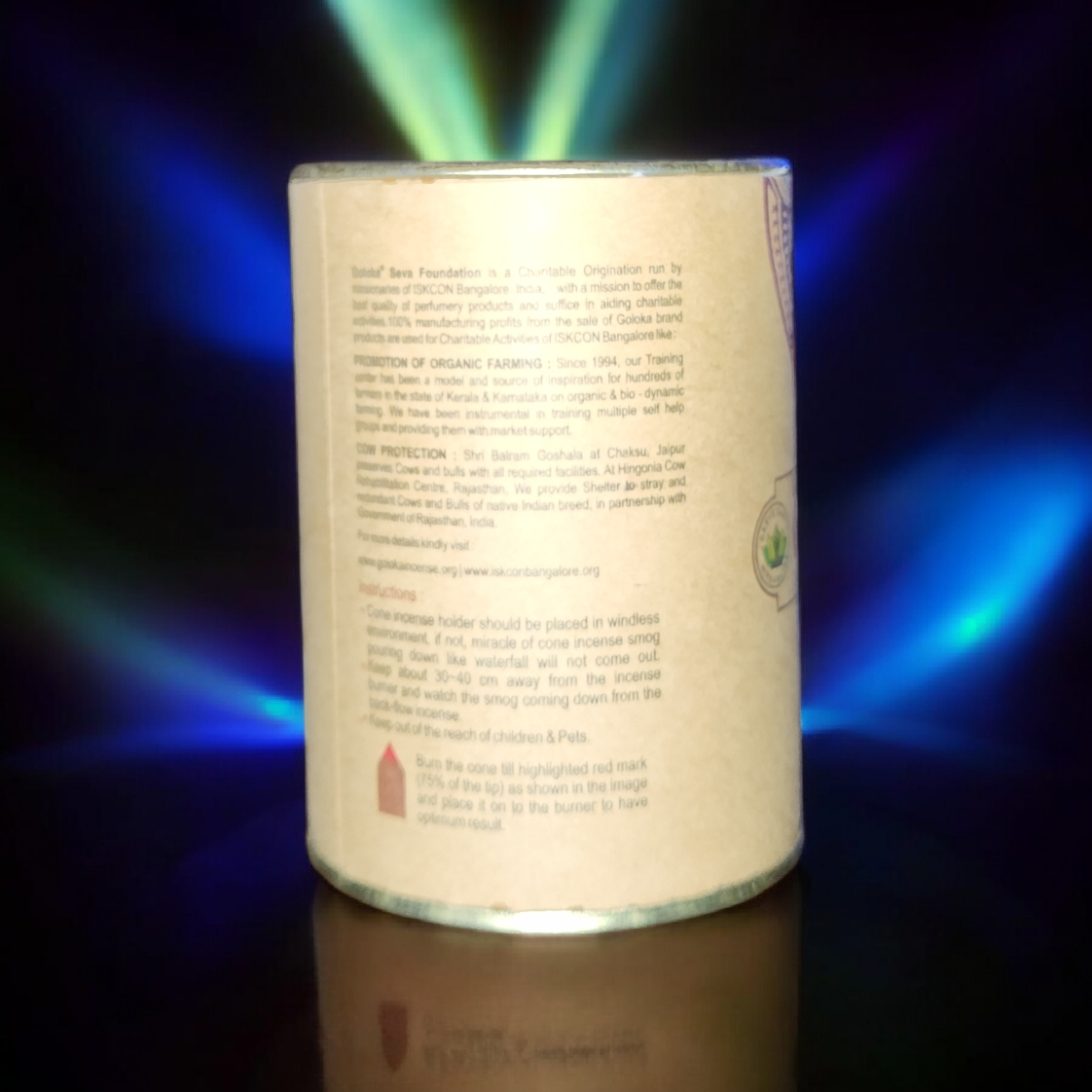 Goloka Backflow Cones Can of 24 - Chakras