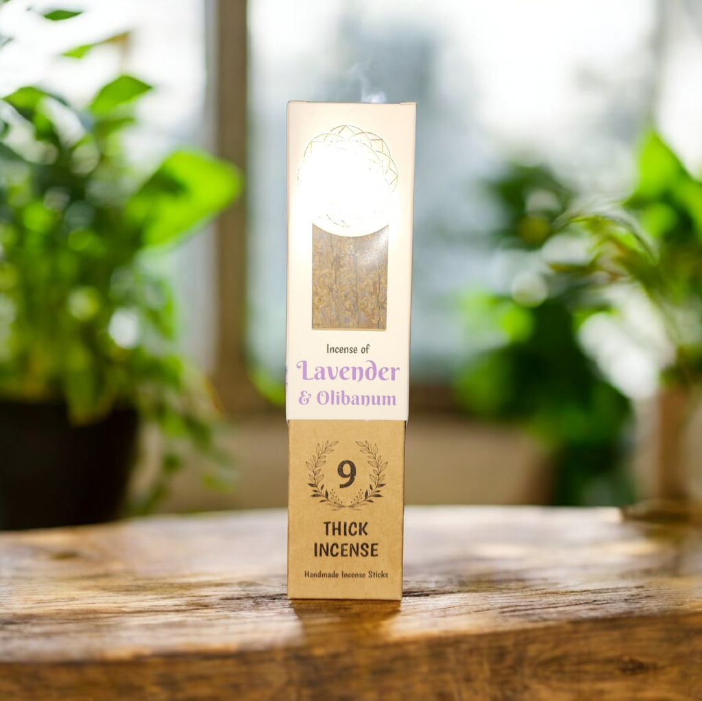 Green Tree Botanical Incense - Lavender (9 Thick Sticks)