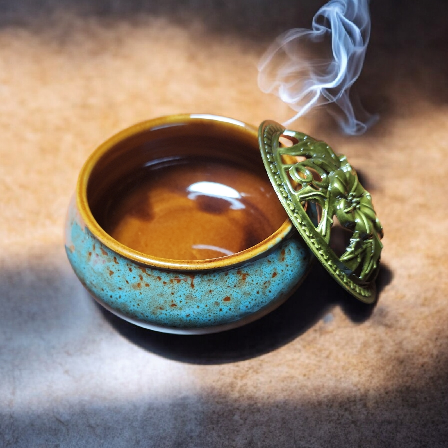 Incense Cone Burner Bowl (3 in.) - Blue