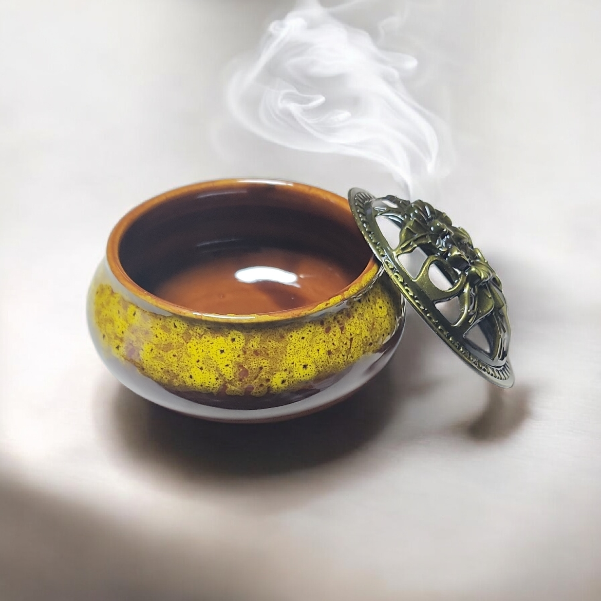 Incense Cone Burner Bowl (3 in.) - Yellow