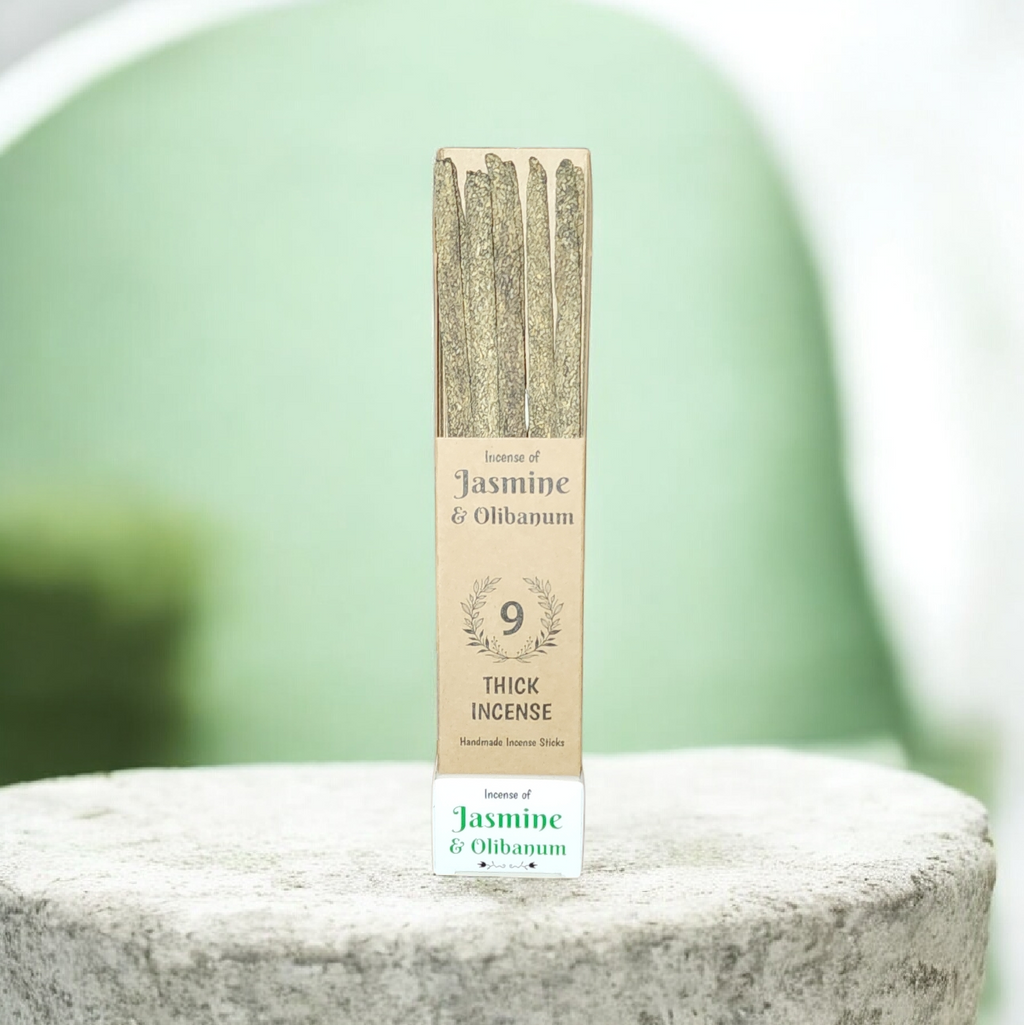 Green Tree Botanical Incense - Jasmine (9 Thick Sticks)