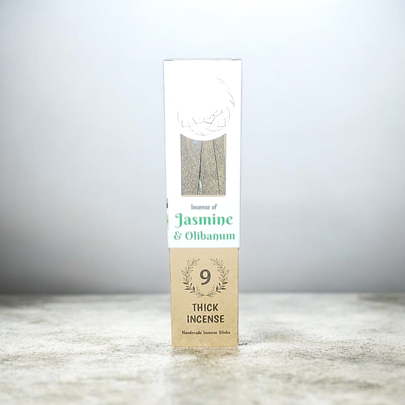 Green Tree Botanical Incense - Jasmine (9 Thick Sticks)