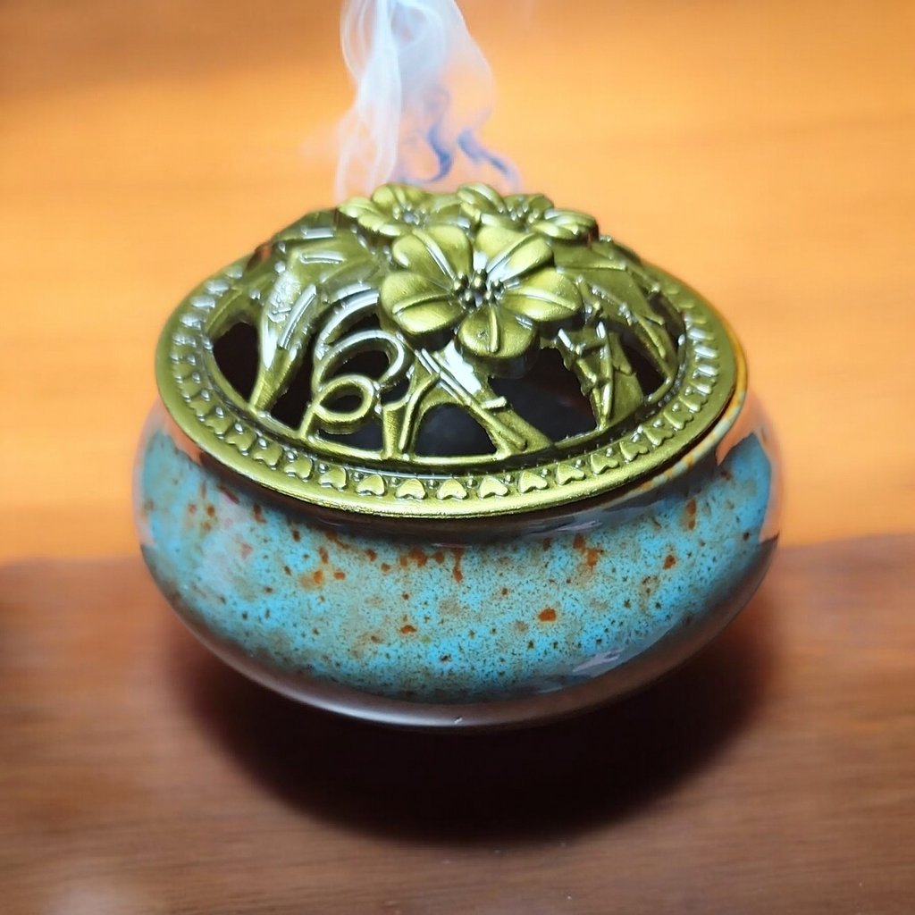 Incense Cone Burner Bowl (3 in.) - Blue