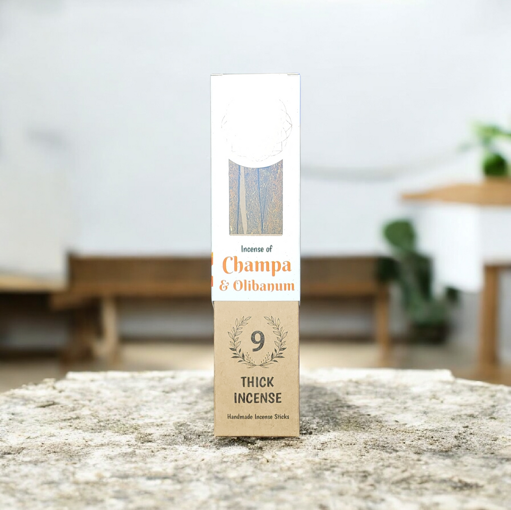 Green Tree Botanical Incense - Champa (9 Thick Sticks)