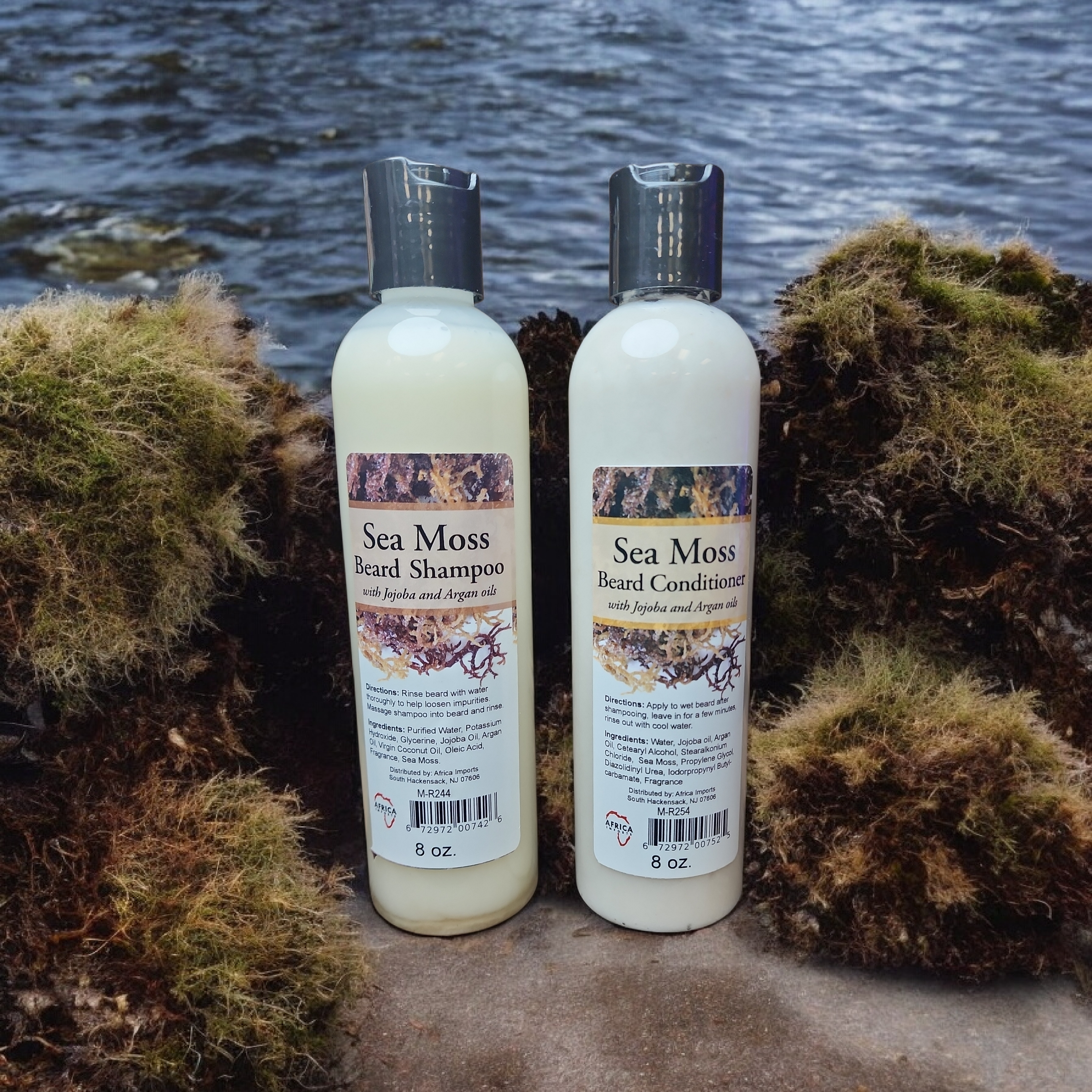 Sea Moss Beard Wash Shampoo & Conditioner Set