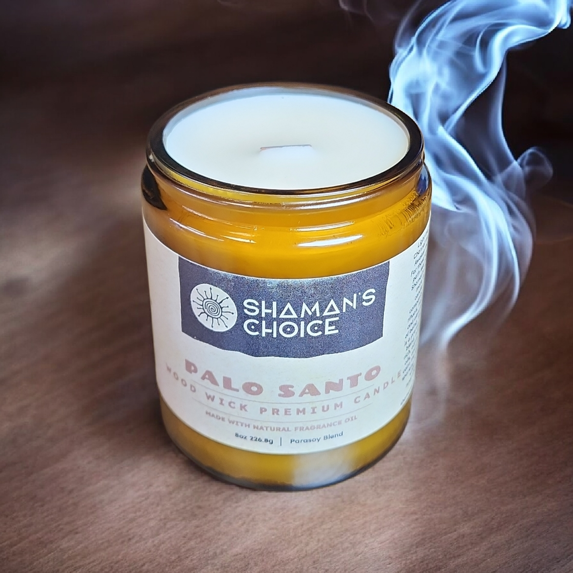 Palo Santo Wood Wick 8 oz Premium Candle